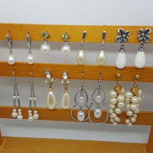 Pearl Pendant Earrings, last chance to buy